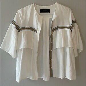 Zara Linen Botton down blouse